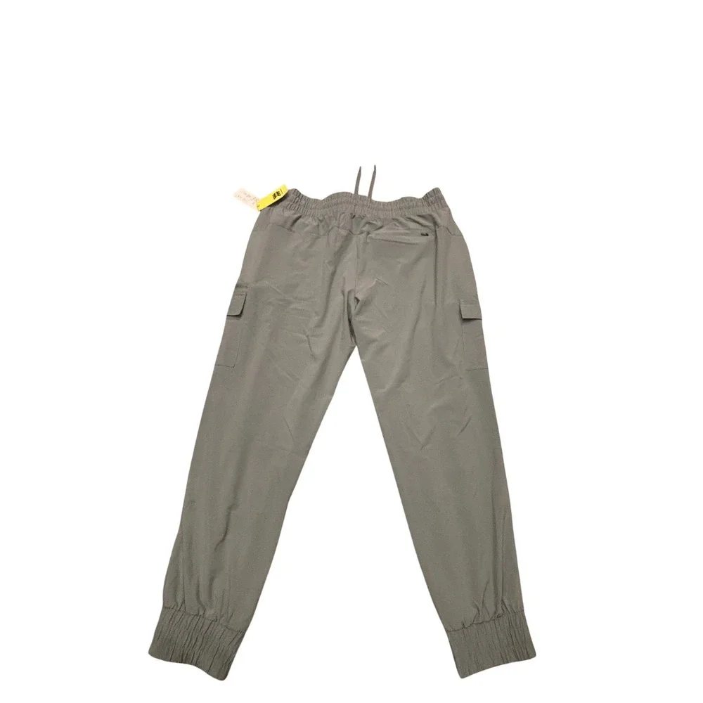 All In‎ Motion women's Stretch Woven Cargo Pants Olive Green Joggers XL New